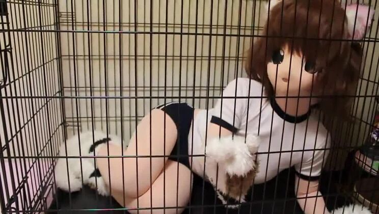 Cocoasoft, japanisches Fesselspiel, Atemspiel, Kigurumi-Bondage, wsm_mikeneko_cage